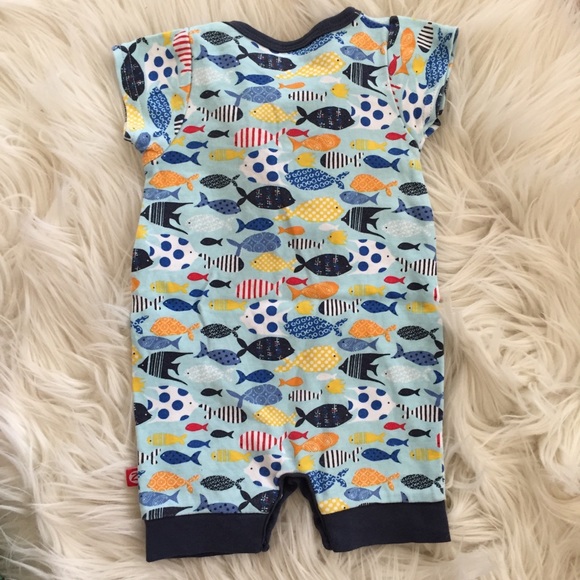 (SOLD) Zutano Fish Romper - Picture 6 of 7
